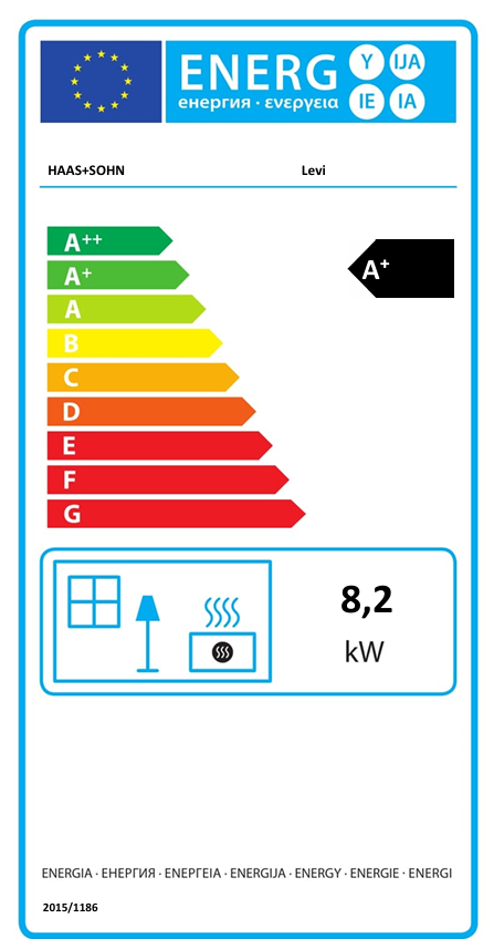 Krbová vložka LEVI | 4,0 - 8,2 kW - energetický štítok