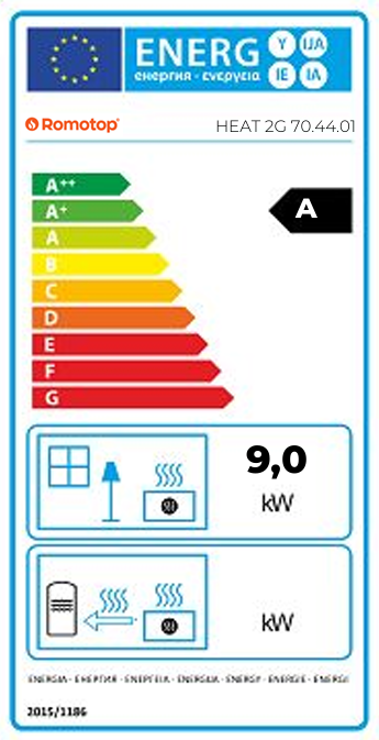 Krbová vložka HEAT 2G 70.44.01 | 4,5 - 11,7 kW - energetický štítok