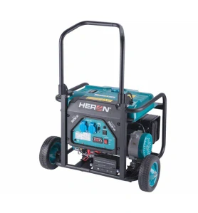 Elektrocentrála rámová benzínová, 230V, 3,5kW, 7,5HP, podvozok, elektrický start