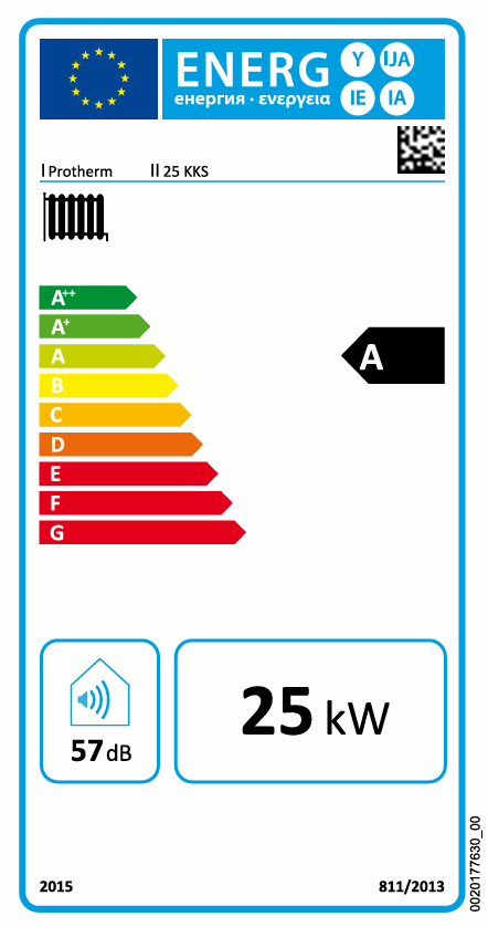 Plynový kotol PROTHERM MEDVEĎ CONDENS 25KKS | 25 kW - energetický štítok